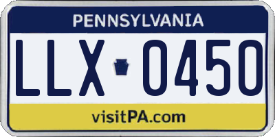 PA license plate LLX0450