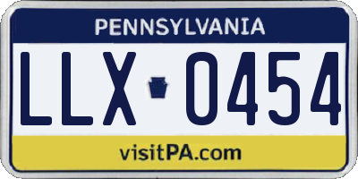 PA license plate LLX0454