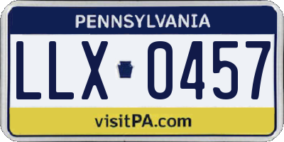 PA license plate LLX0457