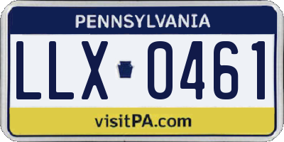 PA license plate LLX0461