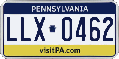 PA license plate LLX0462