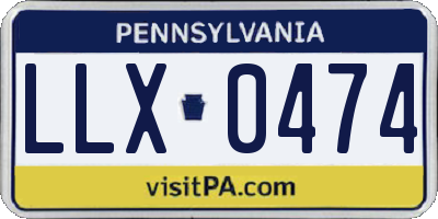 PA license plate LLX0474