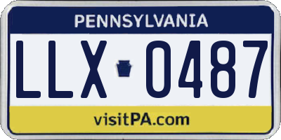 PA license plate LLX0487