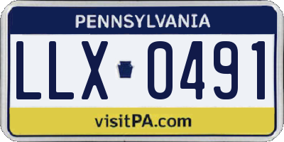 PA license plate LLX0491