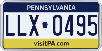 PA license plate LLX0495