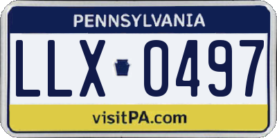 PA license plate LLX0497