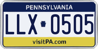 PA license plate LLX0505
