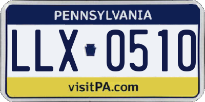 PA license plate LLX0510
