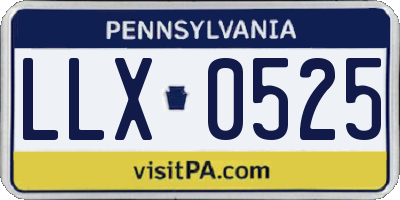 PA license plate LLX0525