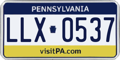 PA license plate LLX0537