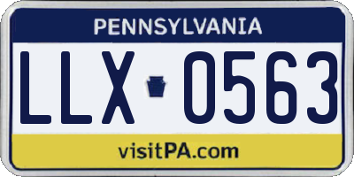 PA license plate LLX0563