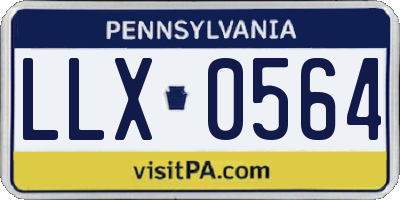 PA license plate LLX0564