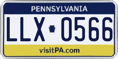 PA license plate LLX0566