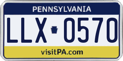 PA license plate LLX0570