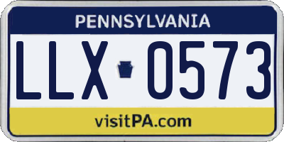 PA license plate LLX0573
