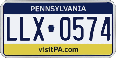 PA license plate LLX0574