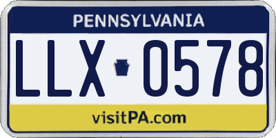 PA license plate LLX0578