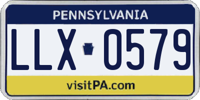 PA license plate LLX0579