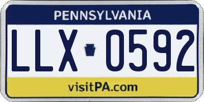 PA license plate LLX0592