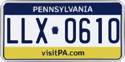 PA license plate LLX0610