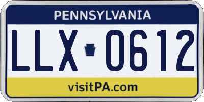PA license plate LLX0612