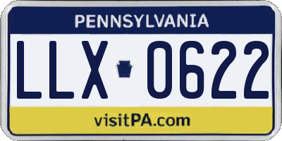 PA license plate LLX0622