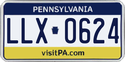 PA license plate LLX0624