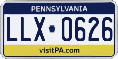 PA license plate LLX0626