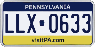 PA license plate LLX0633