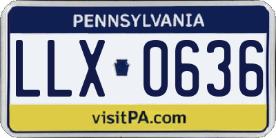 PA license plate LLX0636