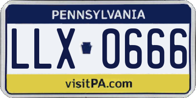 PA license plate LLX0666