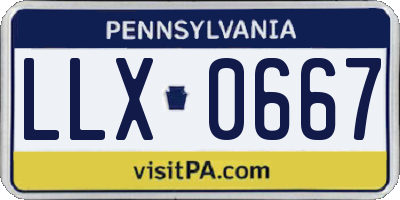 PA license plate LLX0667