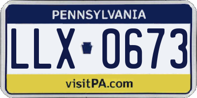PA license plate LLX0673