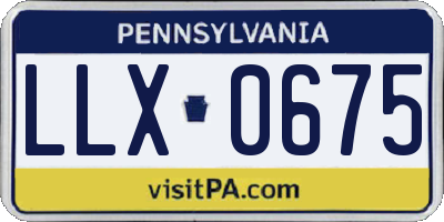 PA license plate LLX0675