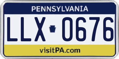 PA license plate LLX0676