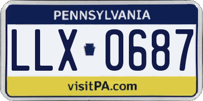 PA license plate LLX0687