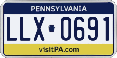 PA license plate LLX0691