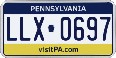 PA license plate LLX0697