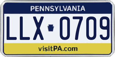 PA license plate LLX0709