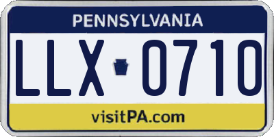 PA license plate LLX0710
