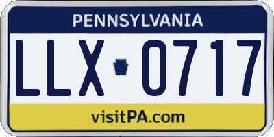 PA license plate LLX0717