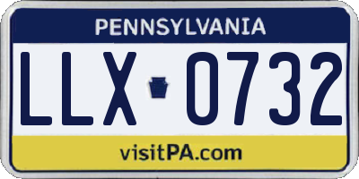 PA license plate LLX0732