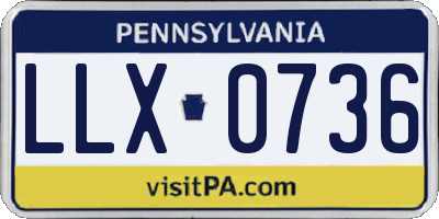 PA license plate LLX0736