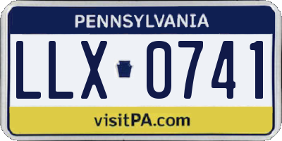 PA license plate LLX0741