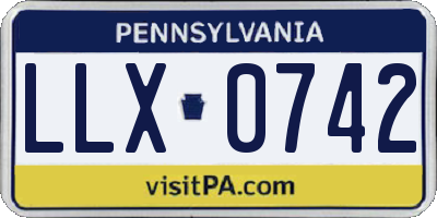 PA license plate LLX0742