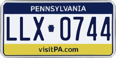 PA license plate LLX0744