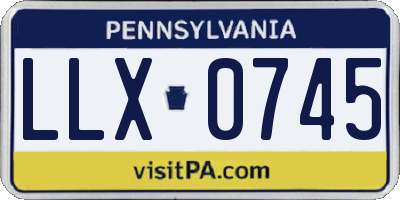 PA license plate LLX0745
