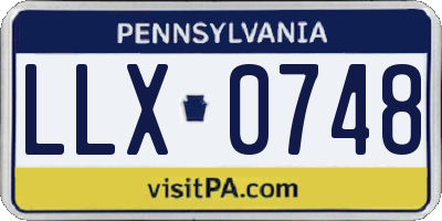 PA license plate LLX0748