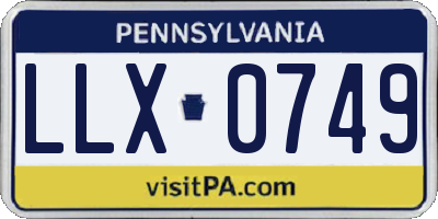 PA license plate LLX0749