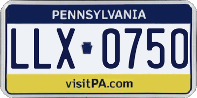 PA license plate LLX0750